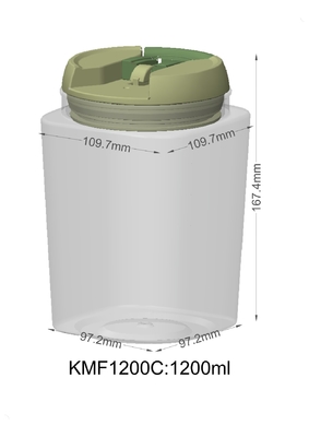 del ODM pp di 850ml 1200ml commestibile il giro quadrato della bottiglia di plastica