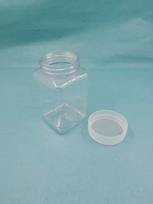 Barattoli quadrati di plastica lucidi con capacità antipolvere 250ml dei coperchi